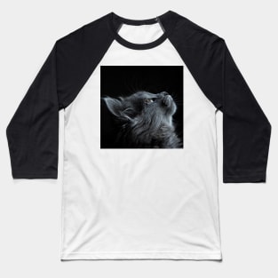 Gray Cat Baseball T-Shirt